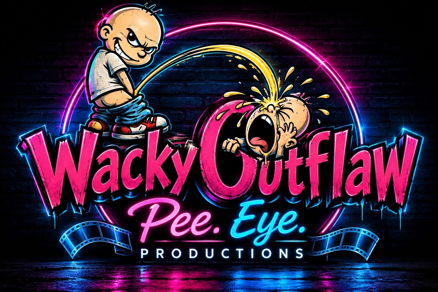 Wacky Outflaw neon production artwork